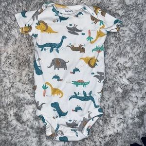 Boys dinosaur onesie, barley worn, great for creating an outfit of layering!